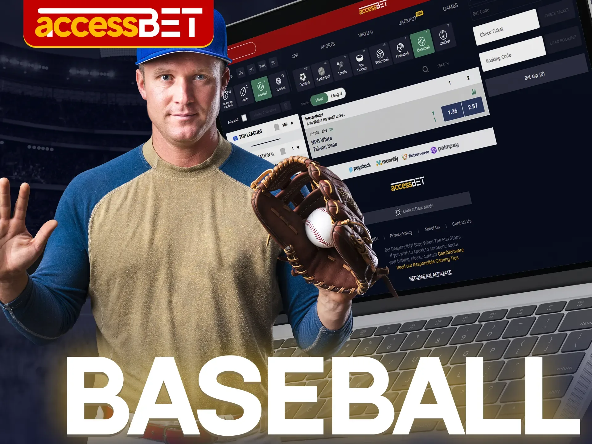 Support your favorite baseball teams with Accessbet.