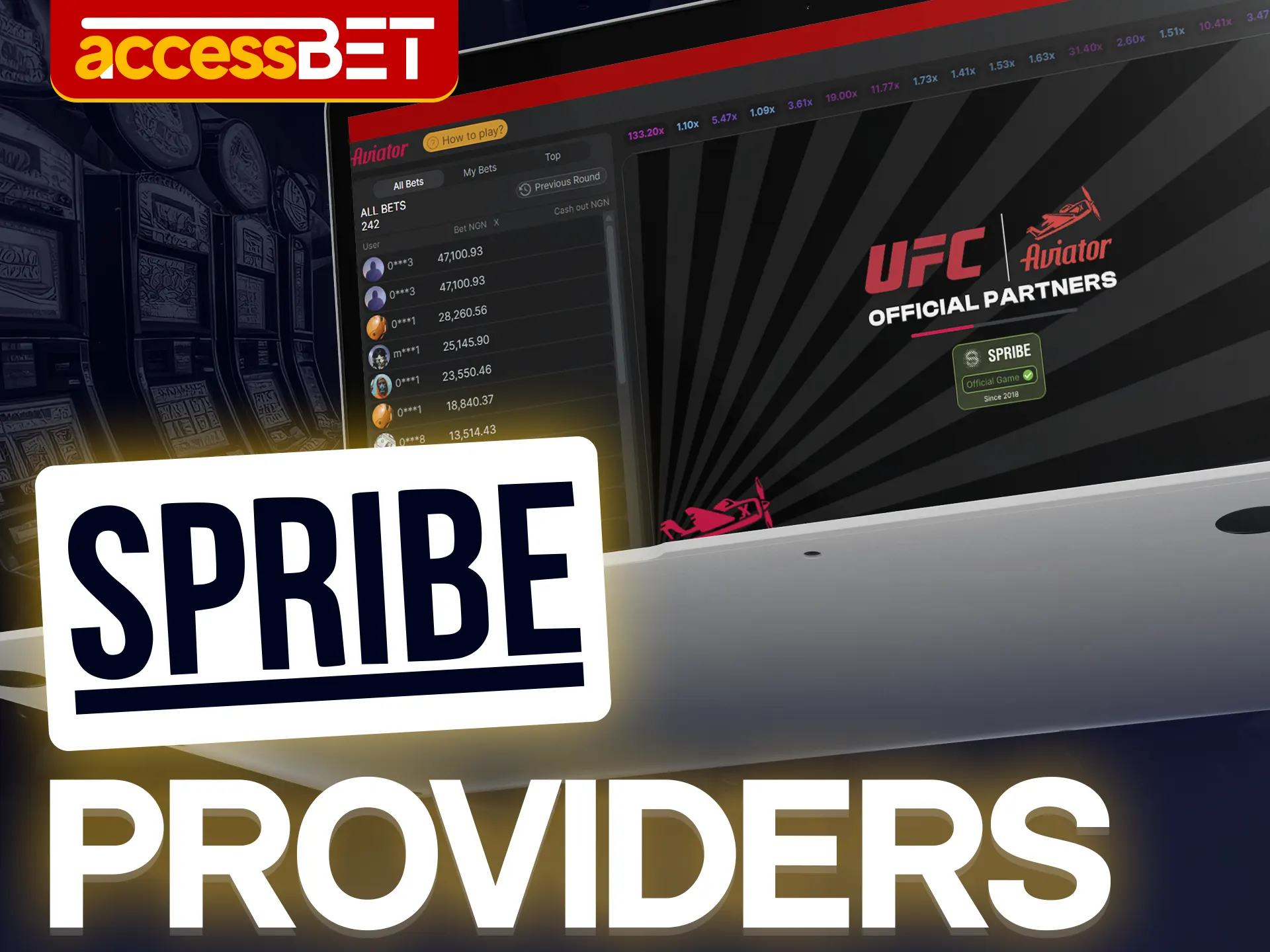 Spribe is the provider of the Aviator game on Accessbet.