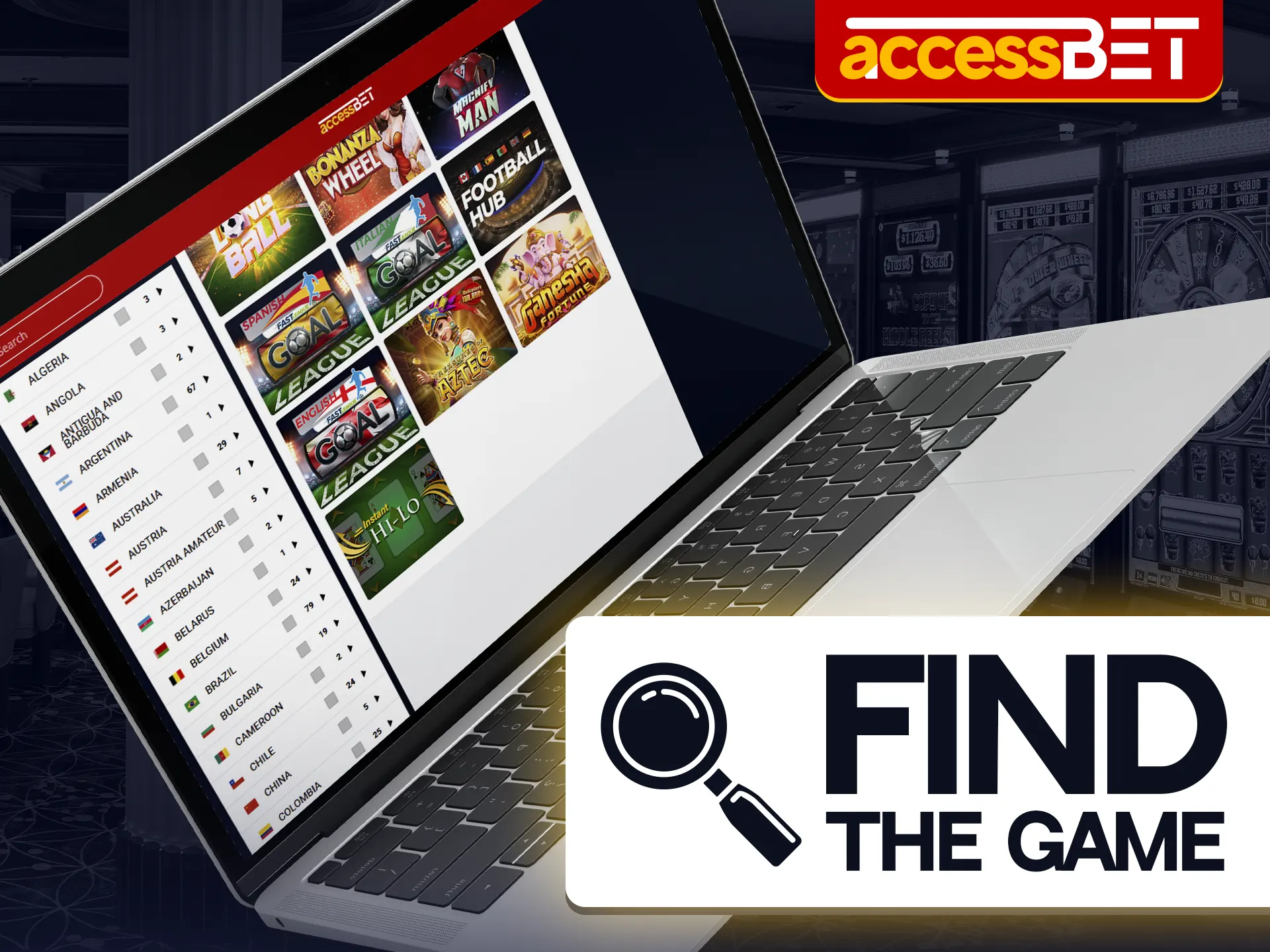 Find Ganesha Fortune on Accessbet and start playing today.