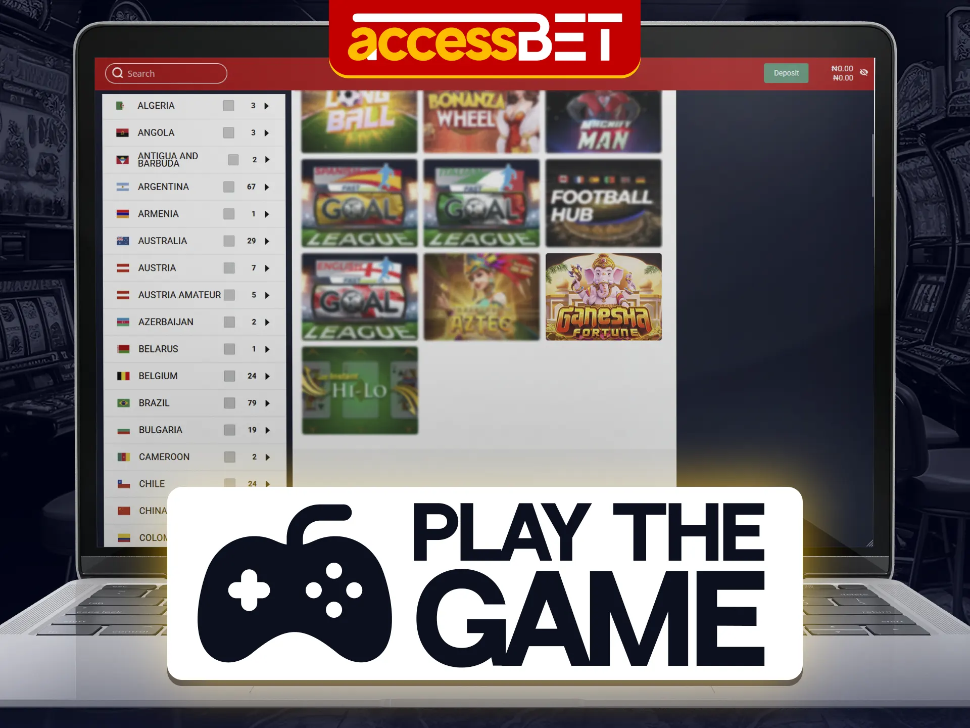 Play the exciting Ganesha Fortune game at Accessbet.
