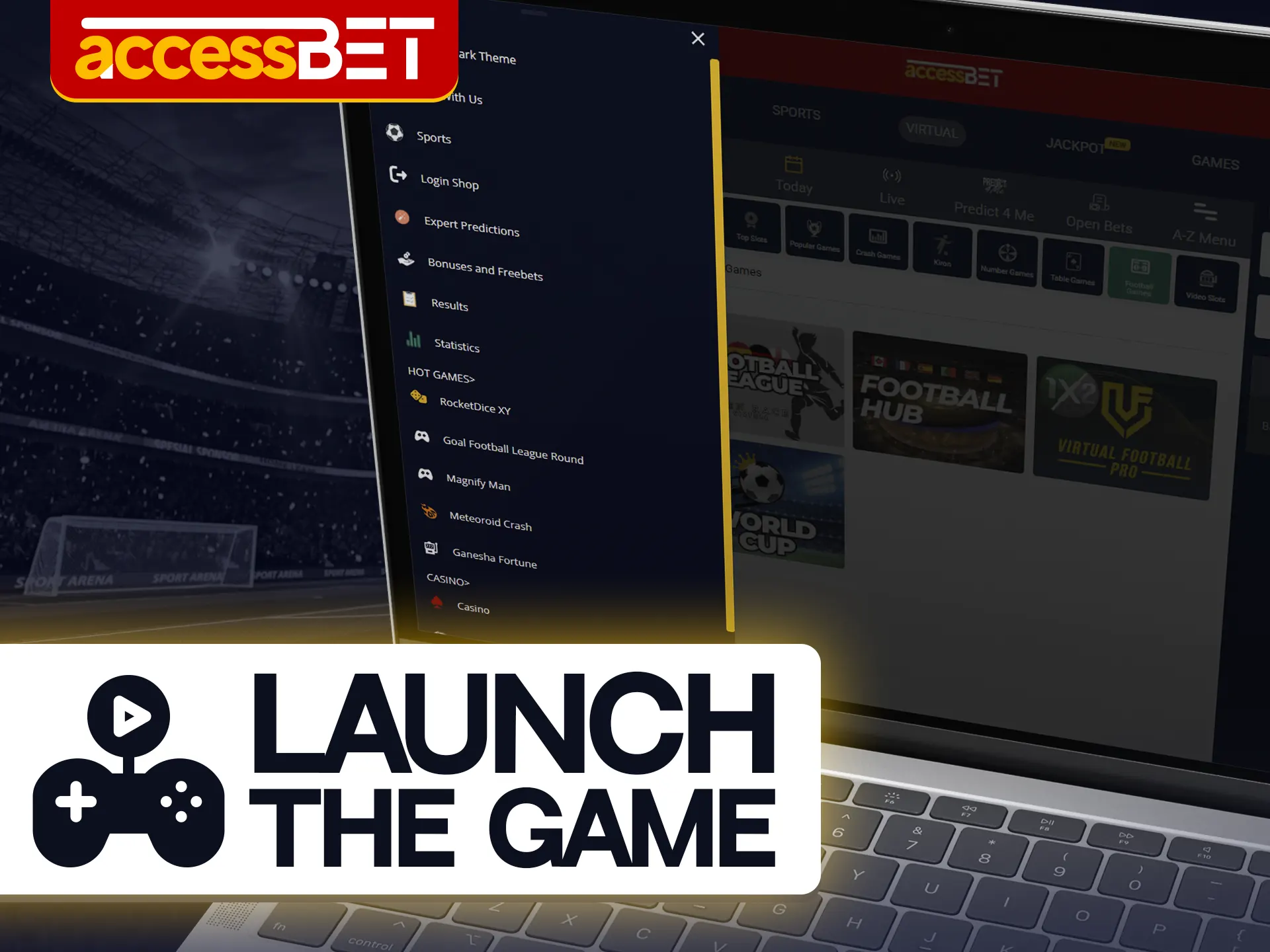 Launch Goal Football League on Accessbet.