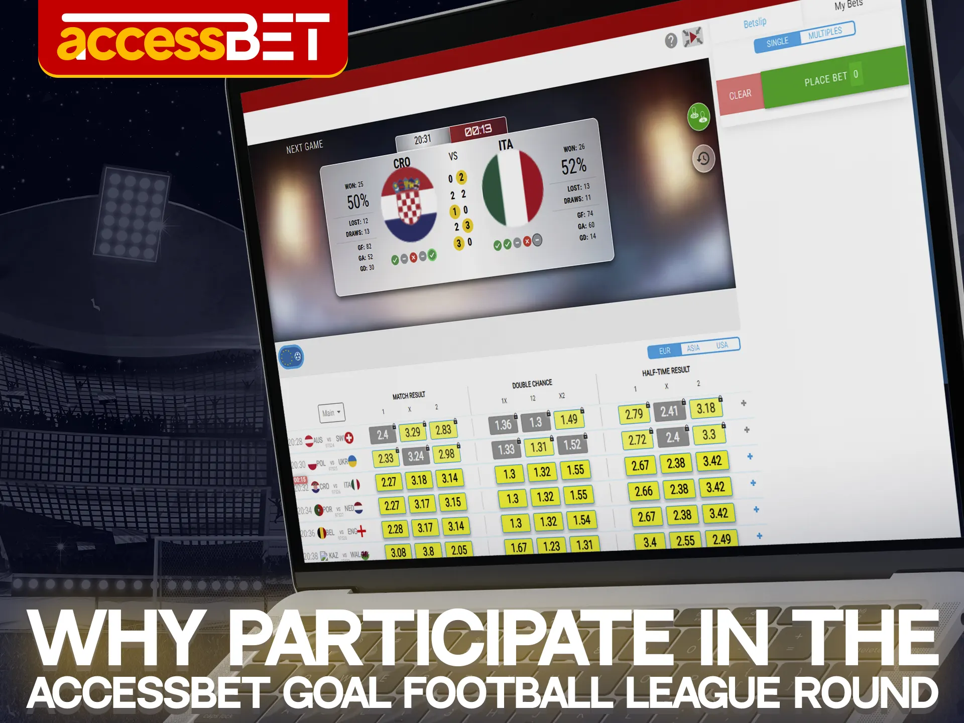 Uncover the reasons to choose Goal Football League on Accessbet.