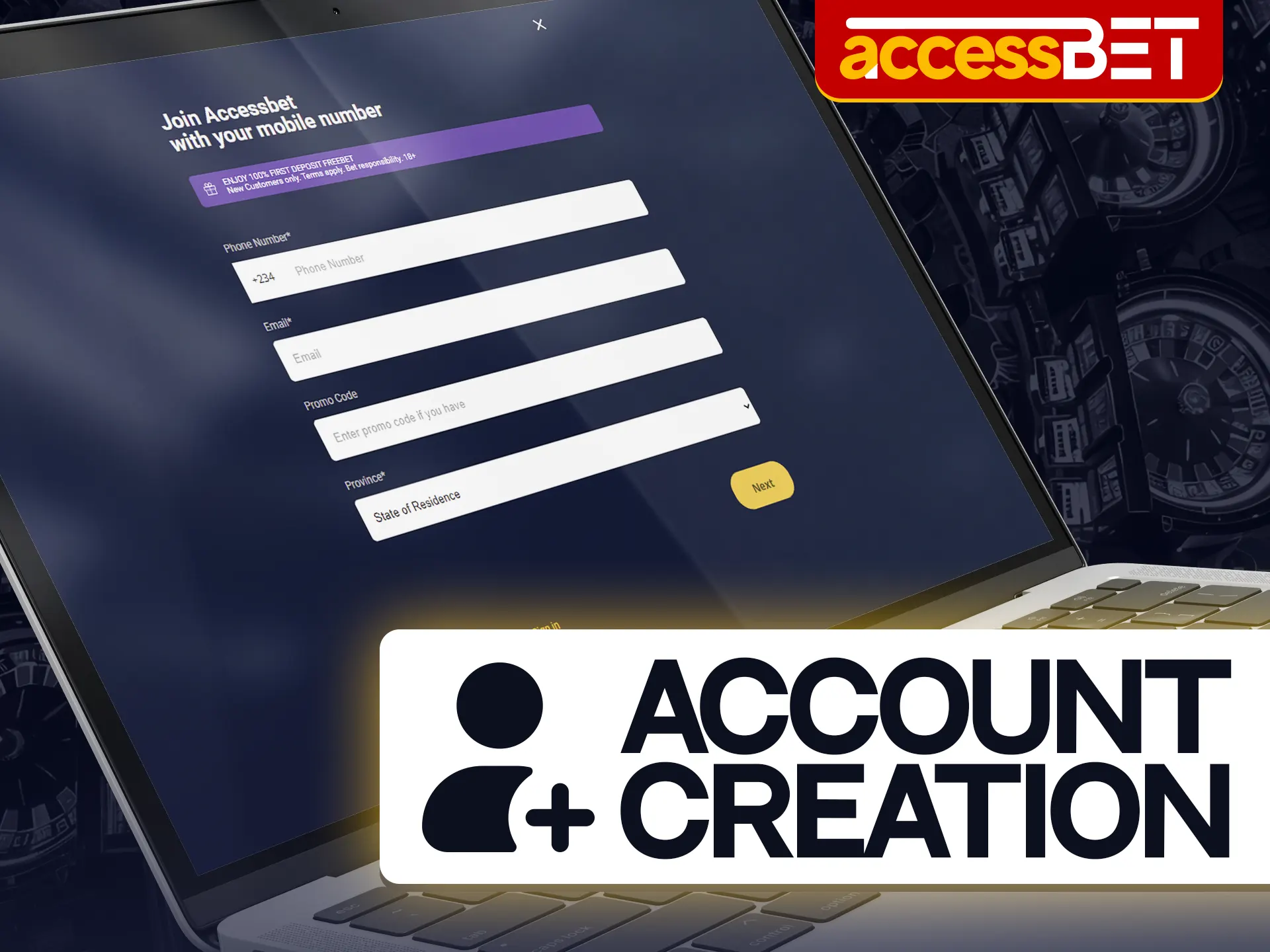 Create your account at Accessbet to start playing the jackpot.