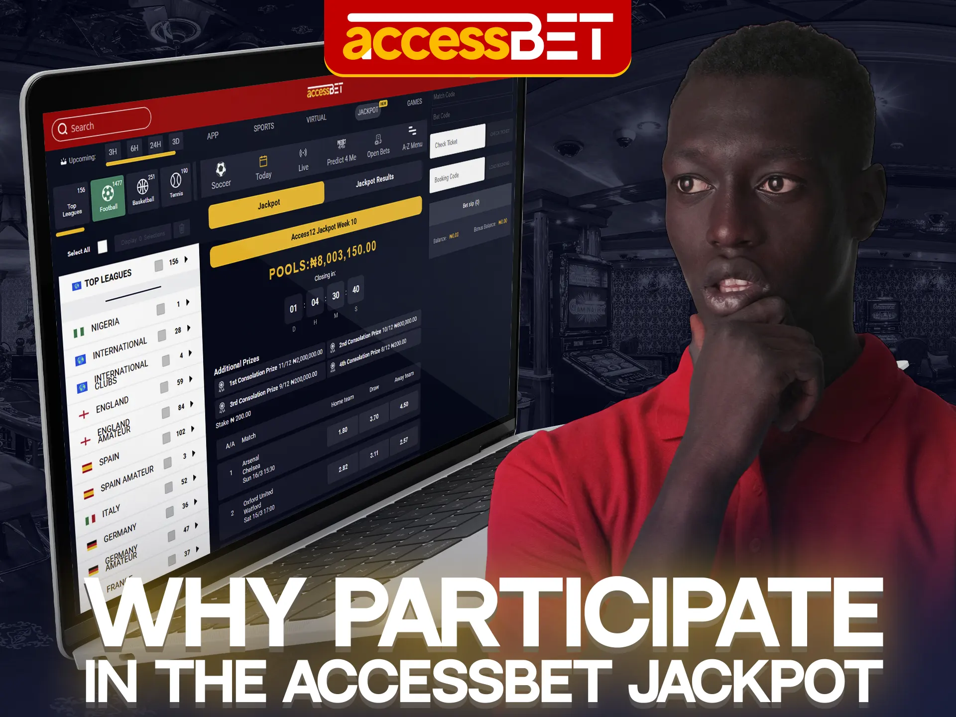 Try your luck in the new Jackpot section at Accessbet.