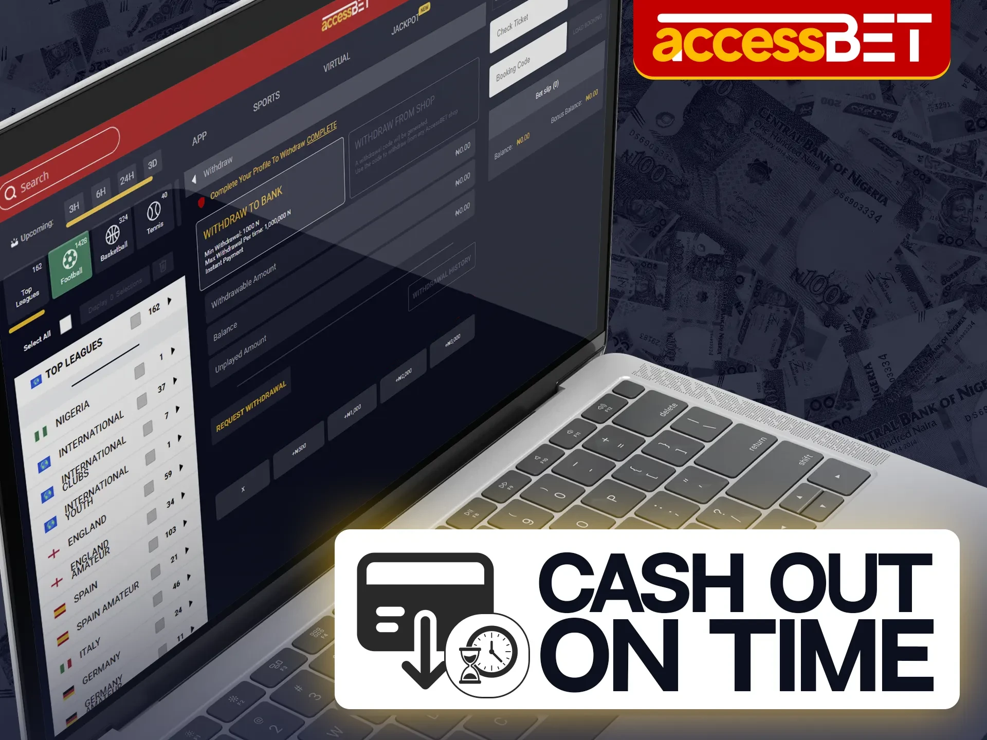 Withdraw your winnings after playing Magnify Man at Accessbet.