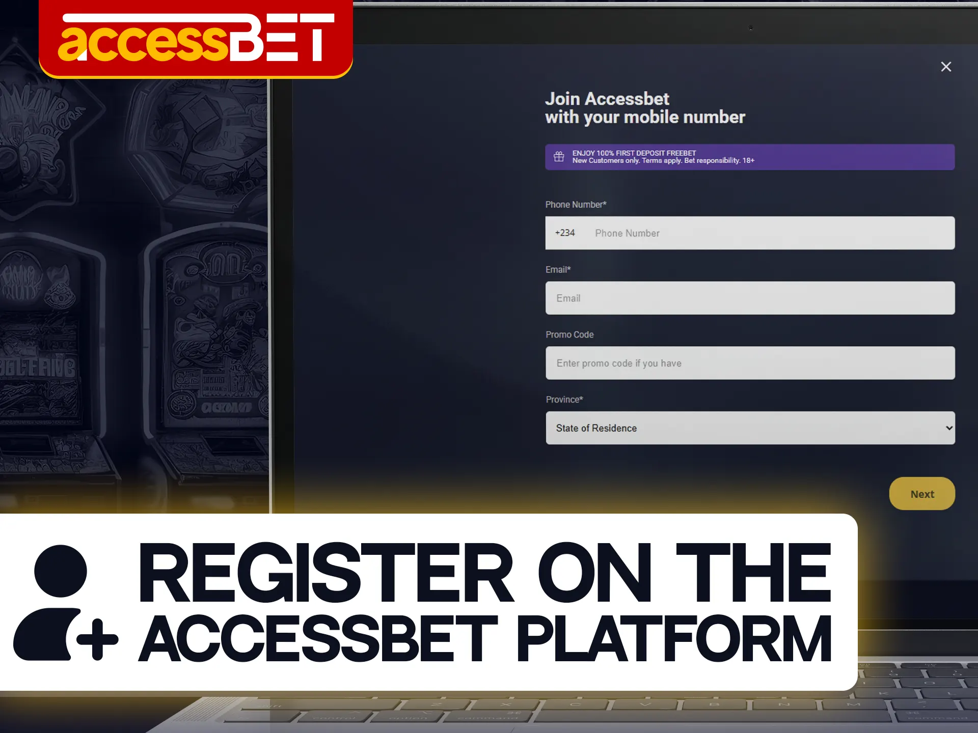 Register to access Meteoroid Crash game on Accessbet.