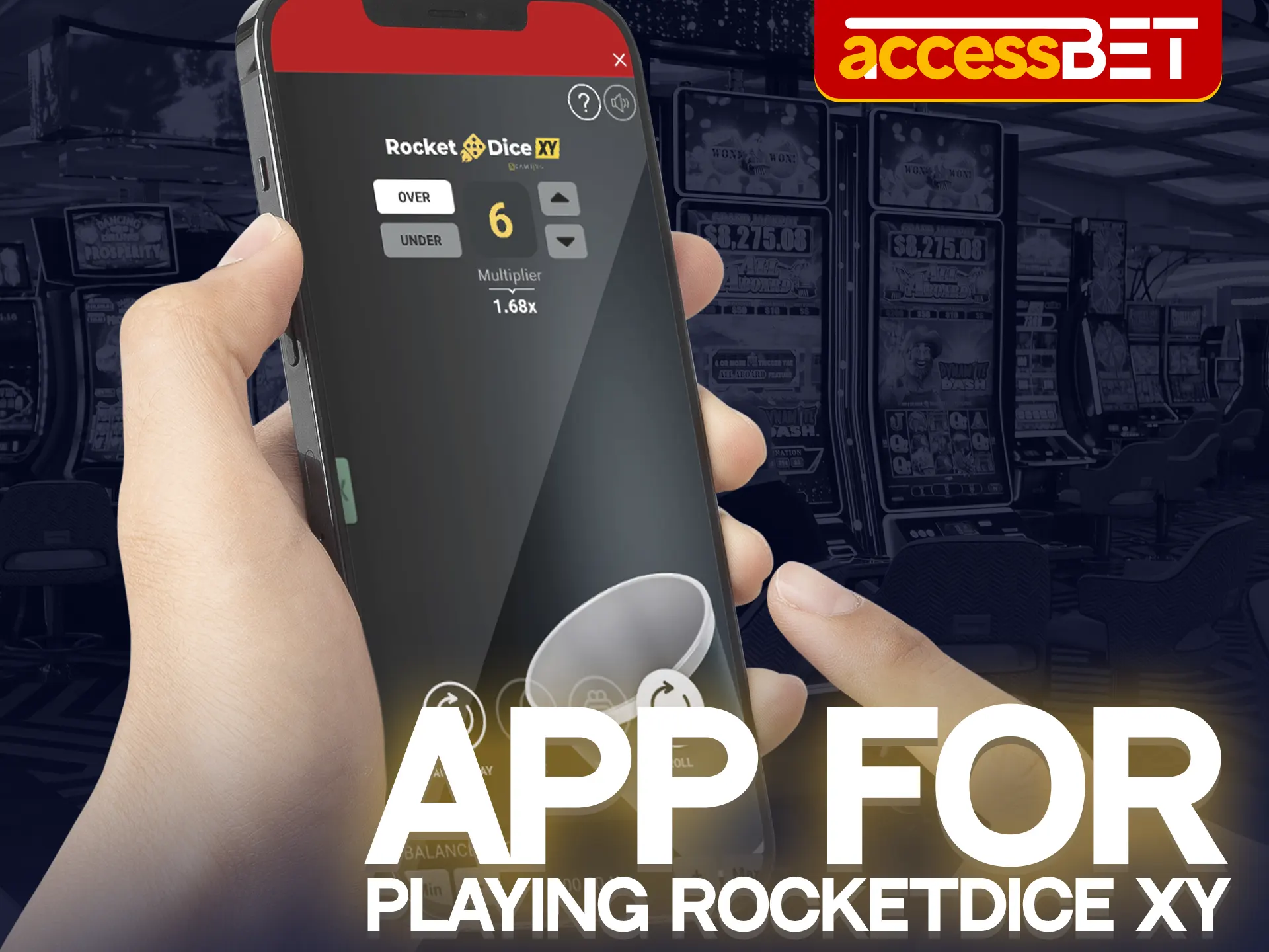 Play Rocket Dice XY anywhere with the Accessbet app.